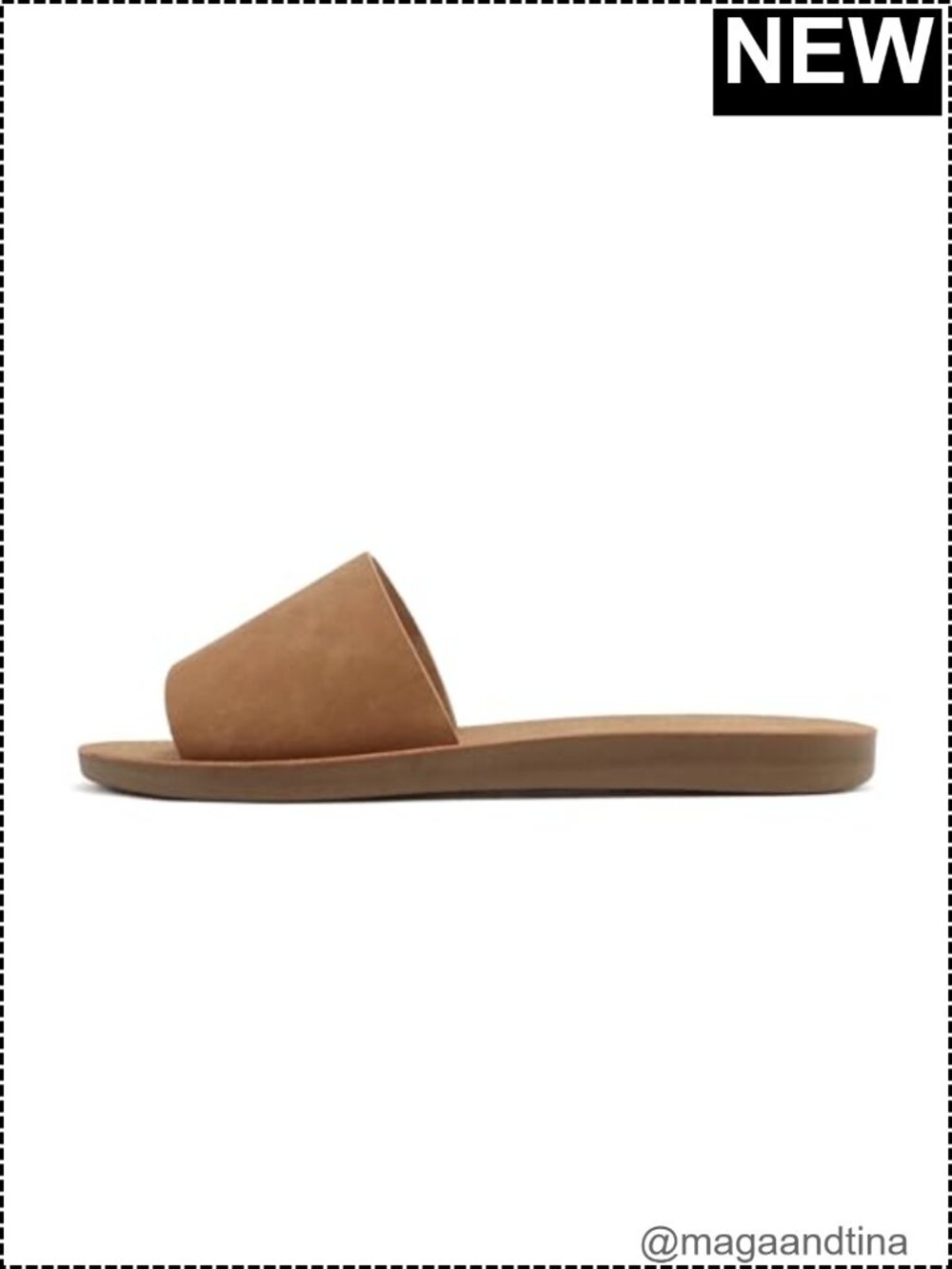 Soda Women's Efron Flip Flops Slides Sandals Faux Leather Slip On Casual
